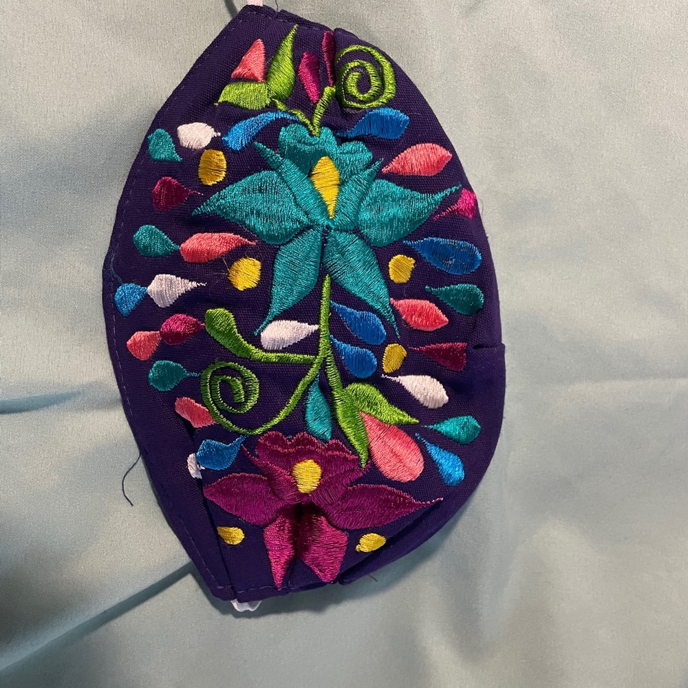 Embroidered face mask